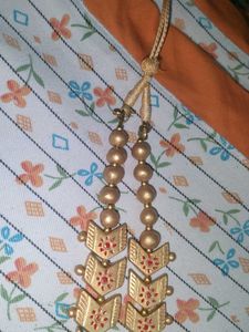 Handcrafted Natural Clay Long Necklace | Tradition