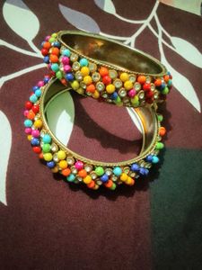 navratri beautiful beaded Bangles 💗
