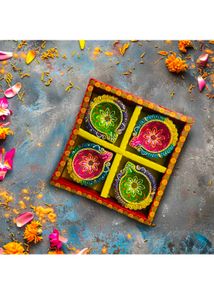 Handmade diya for diwali puja set of 4