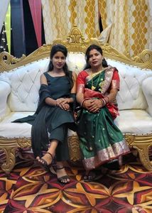 Elegant Green Saree with Red Blouse