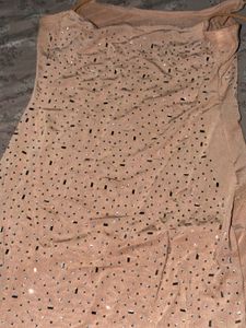 Sparkly Brown Spaghetti Strap Dress