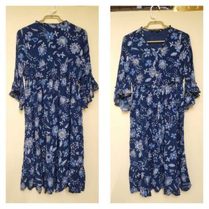 Bohemian Floral Print Midi Dress