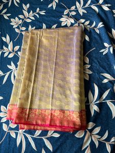 Elegant Cream Saree with Blouse