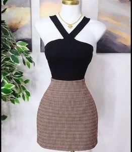 Chic Gingham Mini Skirt