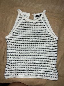 Zudio Striped Knit Halter Top