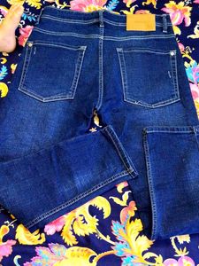 Dark Blue Rough Denim Jean