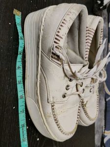 White Casual Loafer Shoes