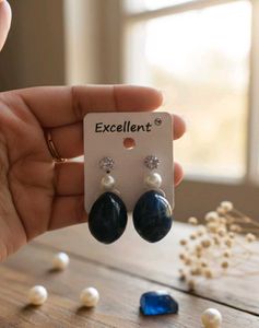Elegant Pearl Drop Earrings Set ✨🤍