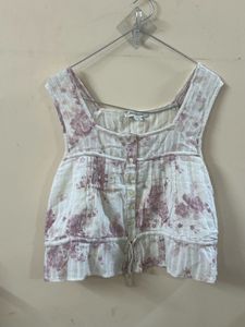 Flowy Floral Button-Up Blouse