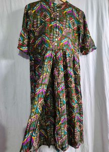 Printed Front Slit Kurta