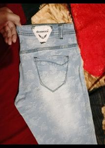 Very Pretty Jeans With Self Print Design