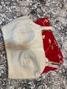 Red Sharara Set with Embroidered Crop Top