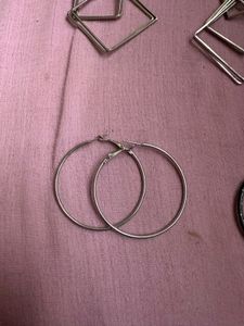 Chic Geometric &amp; Hoop Earrings Set
