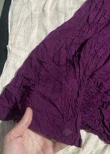 Elegant Purple Maxi Dress with 2 Spilt
