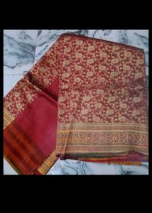Maroon Banarasi Silk Saree