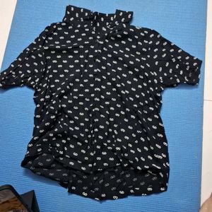 Chic Black Printed Shirt