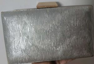Lavie Silver Textured Clutch