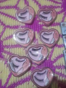 Assorted Lipstick and Eyelashes Set combo