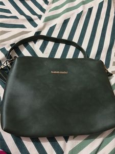 Stylish Dark Green Handbag