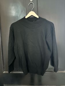 Black Mock Neck Sweater