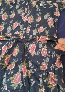 Branded Cotton Floral Shirt For Girls
