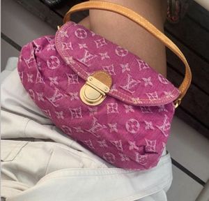 Vintage Pink Louis Vuitton Denim Pleaty