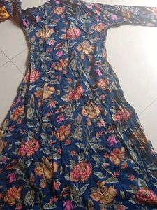 Floral Print Ethnic Gown