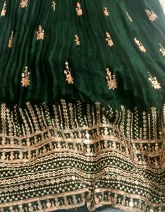 ✨ Elegant Dark Green Designer Lehenga Set ✨