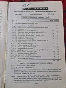 Higher Secondary Political Science Book
