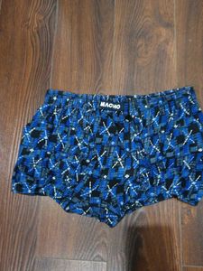 MACHO Men's Blue Printed Boxers xxl