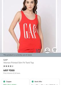 GAP Women's Red Tank Top