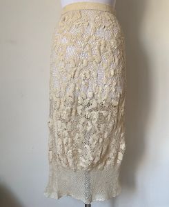 Vintage Crochet Lace Maxi Skirt