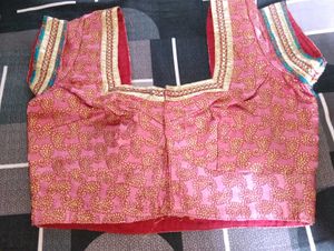 Pink Floral Print Blouse