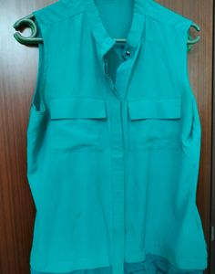 Half Sleeves branded Office Wear Shirt Type Teal C