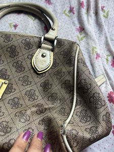 Stylish Guess Monogram Satchel Bag