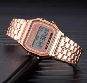 Retro Digital Rose Gold Watch