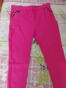 Pink Casual Trousers