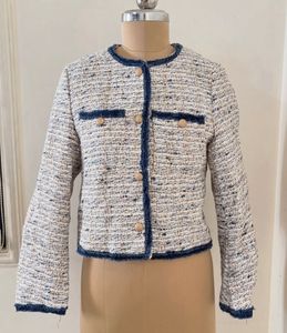 Tweed Jacket with Scarf