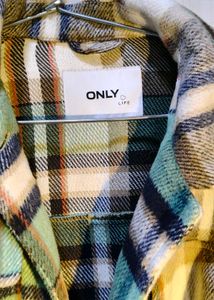 ONLY Plaid Shacket with Belt
