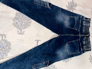 Dark Blue cargo Jeans For Women's Like New