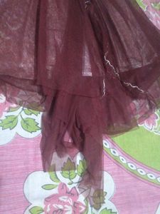 Brown Asymmetrical Hem Skirt