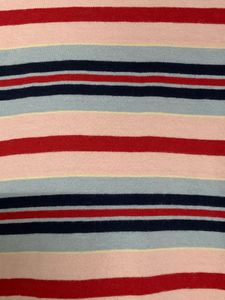 Striped Polo Boxy Crop T-Shirt
