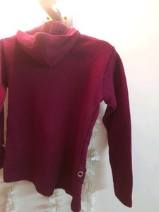 Maroon Hooded Jacket