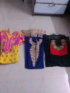 Embroidered Ethnic Kurta Set,combo