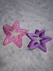 Cute Star Hair Claw Clips Set of 2 | Pink &amp; Purple