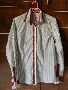Striped Button-Up Shirt
