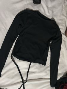 Chic Black Long Sleeve Top