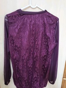 Elegant wine color Lace Top Never Used 💜