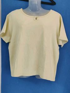 Pale Yellow Basic T-Shirt