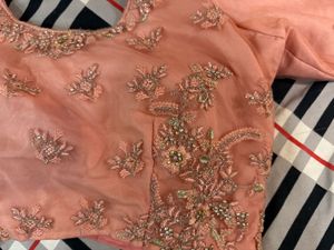 Peach Lengha For Wedding And Engagement